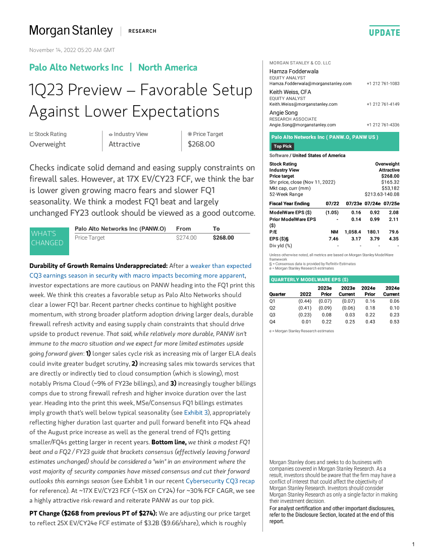 PANW.OQ-Morgan Stanley-Palo Alto Networks Inc 1Q23 Preview – Favorable Setup Again...-99208501PANW.OQ-Morgan Stanley-Palo Alto Networks Inc 1Q23 Preview – Favorable Setup Again...-99208501_1.png